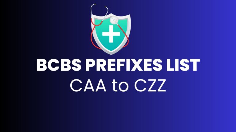 BCBS Prefix CAA To CZZ | Alpha Prefix Lookup 2023